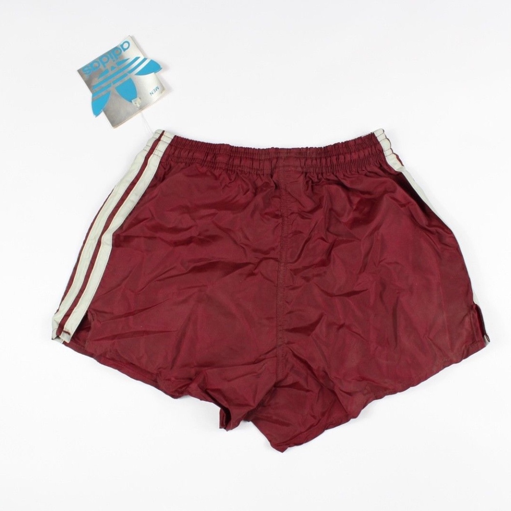 Vintage Adidas Womens Sexy Spell Out Shorts Maroon - Picture 6 of 8
